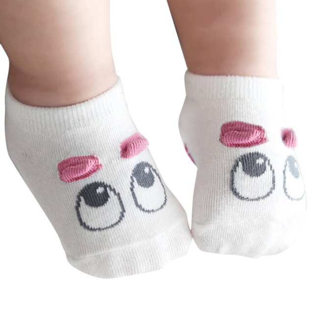 

Unisex Cotton Infant Baby Socks Floor Socks Kids Cute Socks, Size:S(Pink)