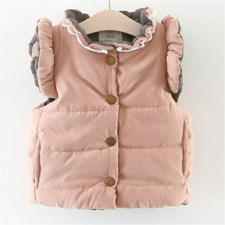 

Winter Warm Vest Bow Cartoon Girl Clothes, Height:100cm(Pink)
