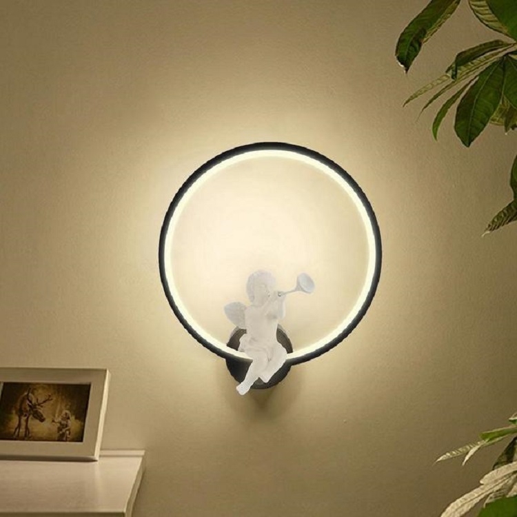 

Angel Living Room Wall Background Light LED Wall Lamp(Warm White)