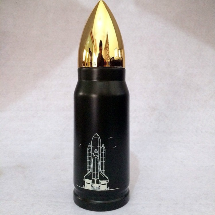 

Stainless Bullet Cup Rocket Vacuum Coffee Milk Mug Army Green, Capacity:350ml