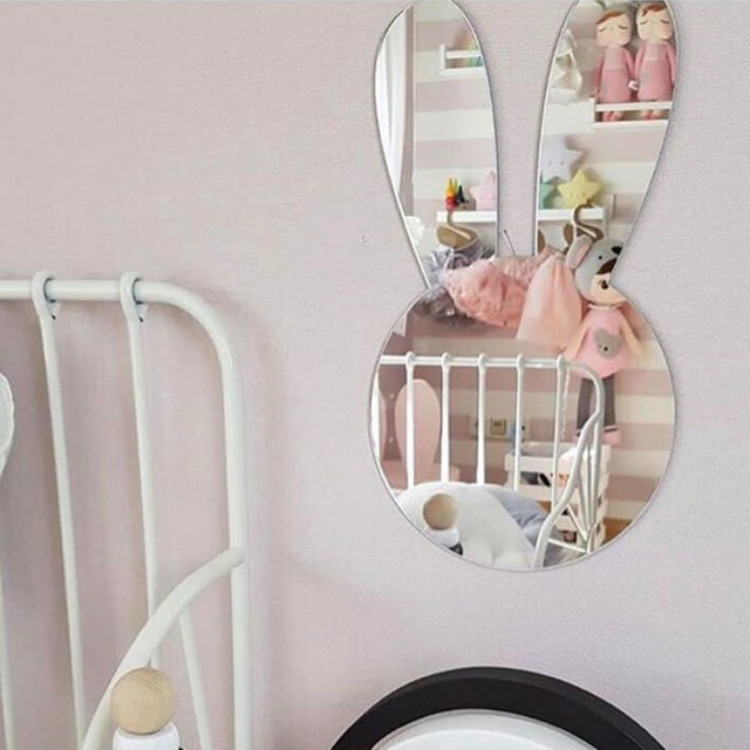 

Creative Home Baby Room Children Room Cartoon Acrylic Mirror Pendant Decoration, Style:Rabbit (20x37x0.3 cm)