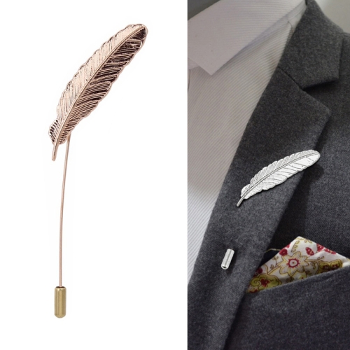 

Cute Leaf Feather Needle Pin Brooch(Gold)