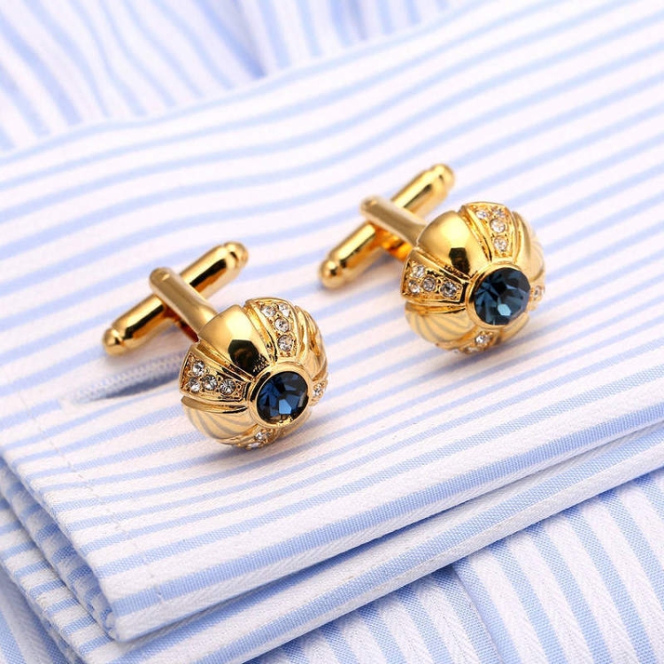 

1 Pair Mens Gold Cufflinks French Shirt Cuffs Buttons