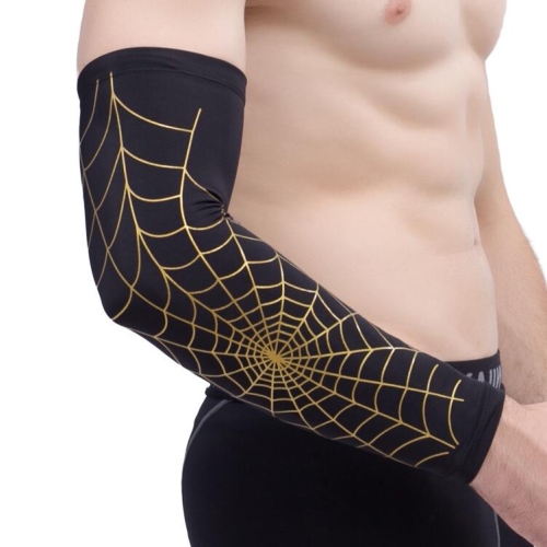 

Professional Basketball Sports Spider Web Arm Guards Anti-skid Lengthened Elbow Guards, Size:L(Random Color Delivery)