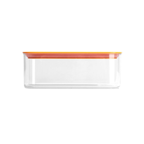 

2 PCS Kitchen Transparent Sealed Cans with Lid Fresh-keeping Box, Size:Small(Fruit Yellow)