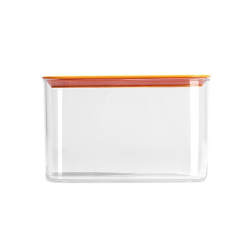 

2 PCS Kitchen Transparent Sealed Cans with Lid Fresh-keeping Box, Size:Medium(Fruit Yellow)