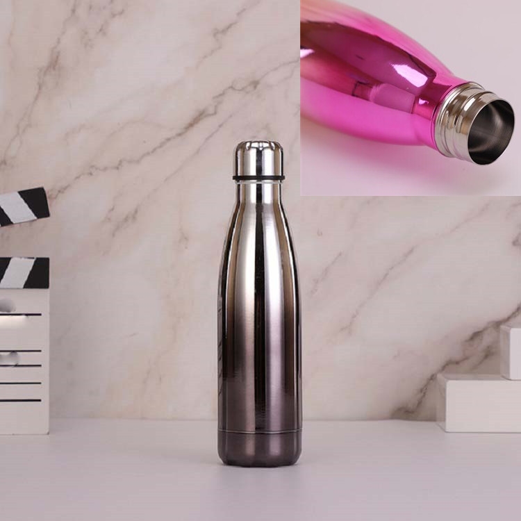 

Outdoor Double-layer Sports Gradient Water Cup Stainless Steel Mug, Capacity:500ml(Brown)