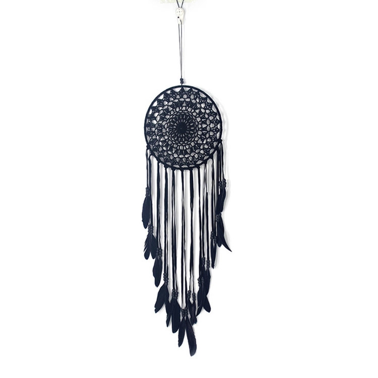 

Creative Hand-Woven Crafts Dream Catcher Home Car Wall Hanging Decoration(Black)