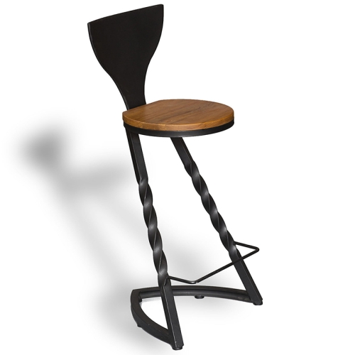 

Modern Minimalist Fashion Wrought Iron Wood Home Creative High Bar Chair(With Backrest)