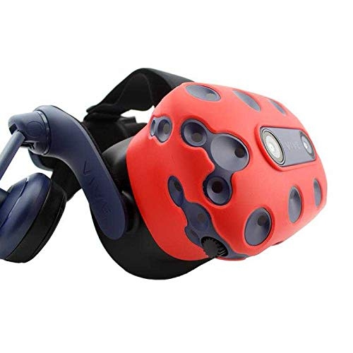 

4PCS Silicone Shell Silicone Skin Cover Protector for Vive PRO Headset(Red)
