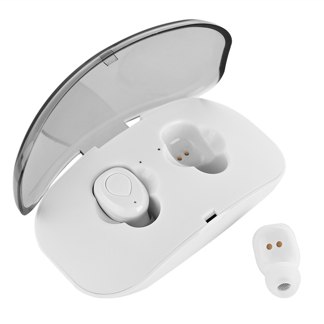 

xinmanrou TWS Wireless Bluetooth Earphones Handsfree Earbuds Bluetooth Headset Sports Earphone with Mic(White)