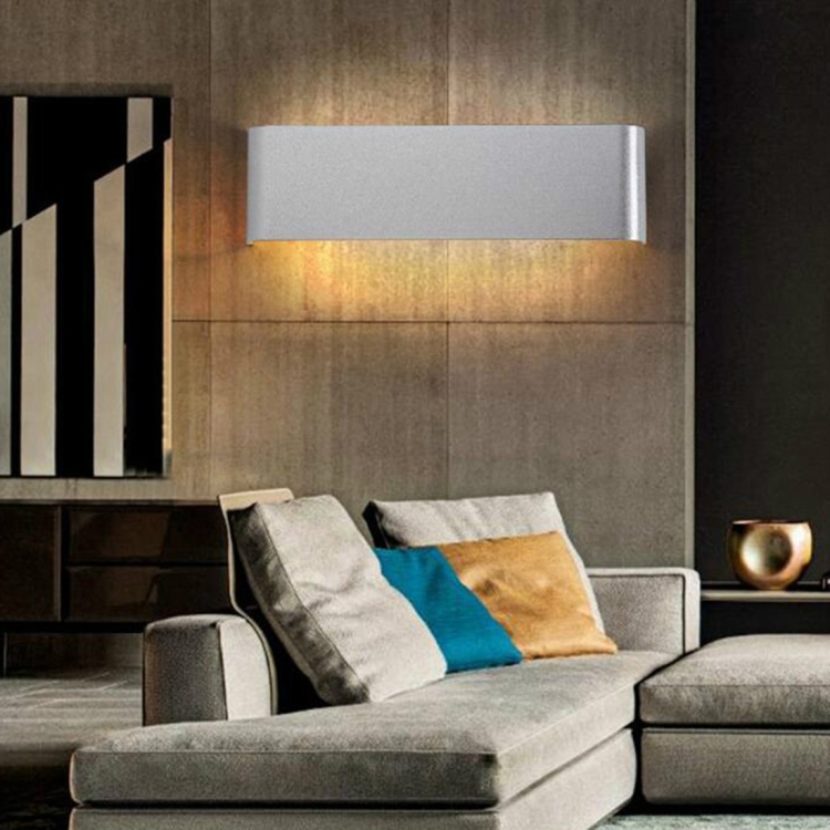

Modern Minimalist Living room Hallway Stairs Sconce LED Wall Lamp Creative Decoration Lighting, Lampshade Color:Silver-58cm 24W(White Light)