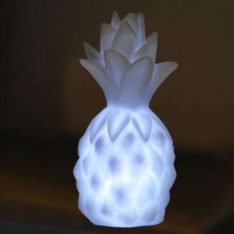 

3 PCS Silicone Pineapple Desktop Decoration LED Night Light(White)
