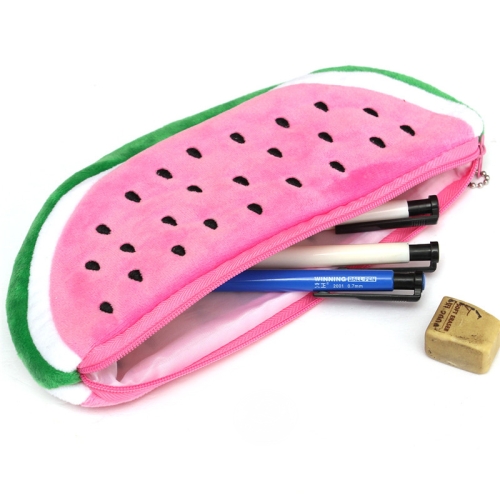 

Cute Watermelon Shape Plush Pencil Bag(Pink)