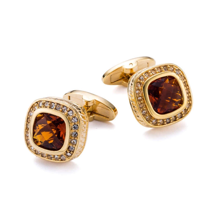 

Fashion Gold Plating Rhinestone Cufflings