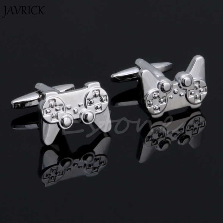 

Men Stainless Steel Cufflink Silver Game Consoles handle Cufflinks