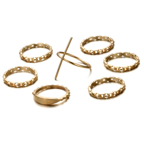 

3 PCS Fashion Simple Punk Geometric Personality Ring Jewelry Set