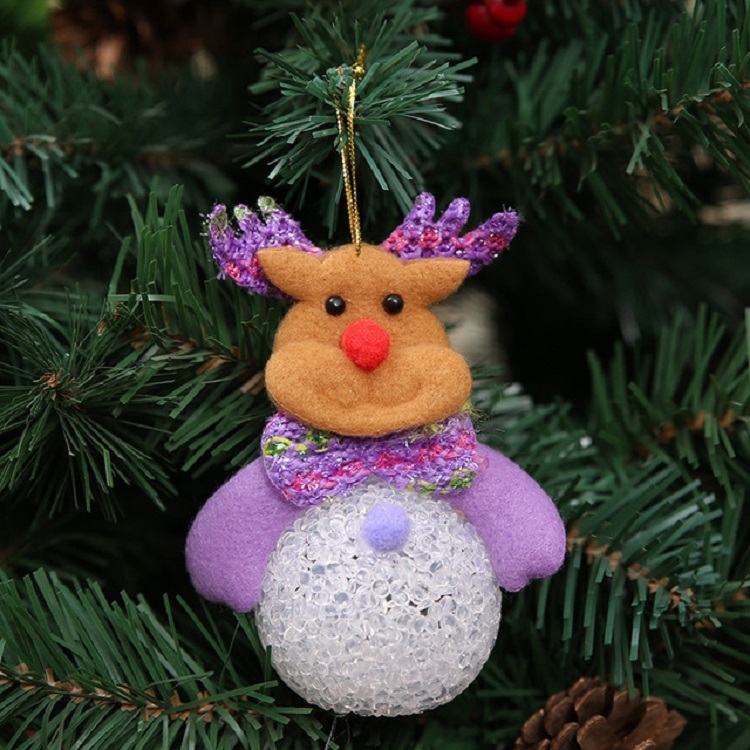 

2 PCS Christmas Decorations Glow EVA Ornaments Christmas Tree Pendants(Elk)