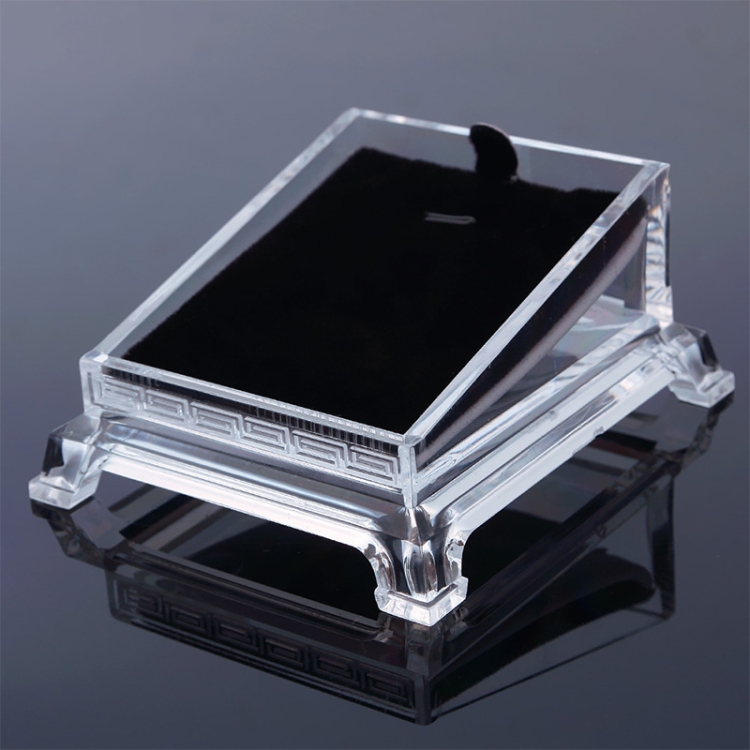 

Transparent Acrylic Jewelry Bracelet Watch Display Plate Show Holder Tray Rack