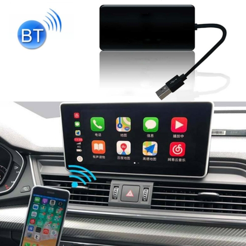 

Wired To Wireless Carplay Module Box Mobile Phone Bluetooth Connection Car Navigation for iPhone, Applicable For Audi/Benz/Volvo/Porsche/Buick/Ford/Mazda/Volkswagen(Black Square)