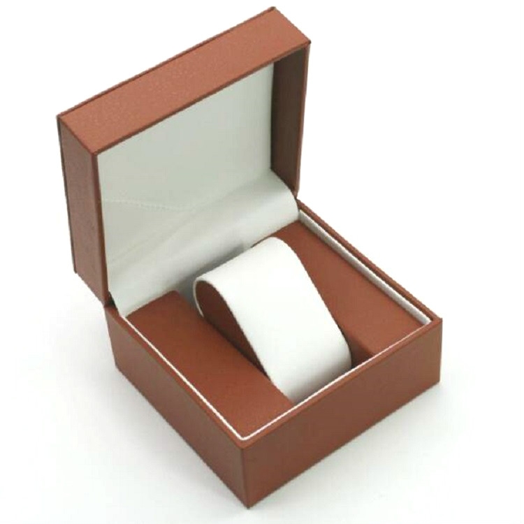 

2 PCS Flip Watch Box Bracelet Gift Packaging Storage Box(Brown)