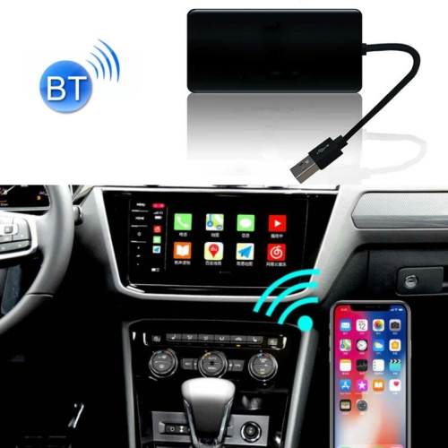 

Car Navigation Mobile Phone Bluetooth Connection Wired To Wireless Carplay for IPhone, Suitable For Volkswagen Tiguan/Lavida/Passat/Lingdu/Maotan(Black Square)