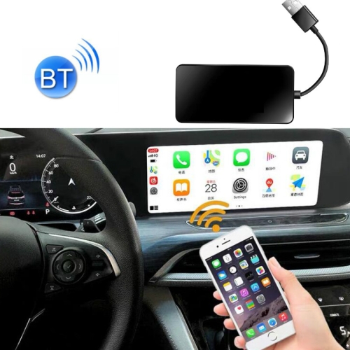 

Car Screen Mobile Phone Connection Bluetooth Wired To Wireless Carplay Box Module for Apple Mobile Phones, Suitable For Buick(Black Square)