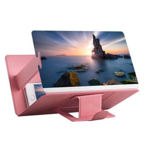 

8 inch Universal Mobile Phone 3D Screen Amplifier HD Video Magnifying Glass Stand Bracket Holder(Pink)