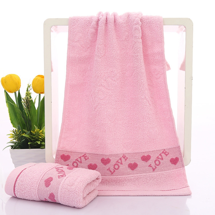 

Cotton LOVE Peach Heart Face Towel Bathroom Face Absorbent Drying Cloth(Pink)