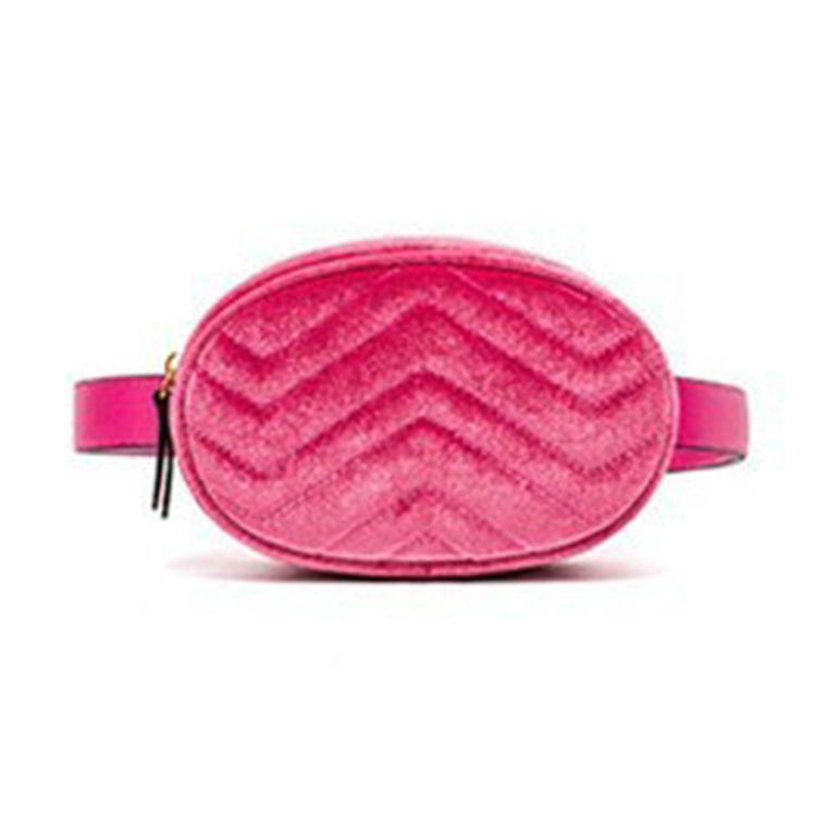 

Mini Rhombic Round Waist Bag Women Luxury Leather Handbag(Flannel Peach)