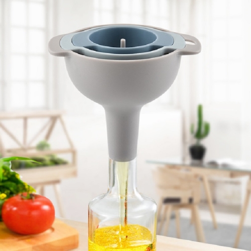 

3 Sets Plastic Jam Funnel Household Multi-function Oil Leak Separating Funnel