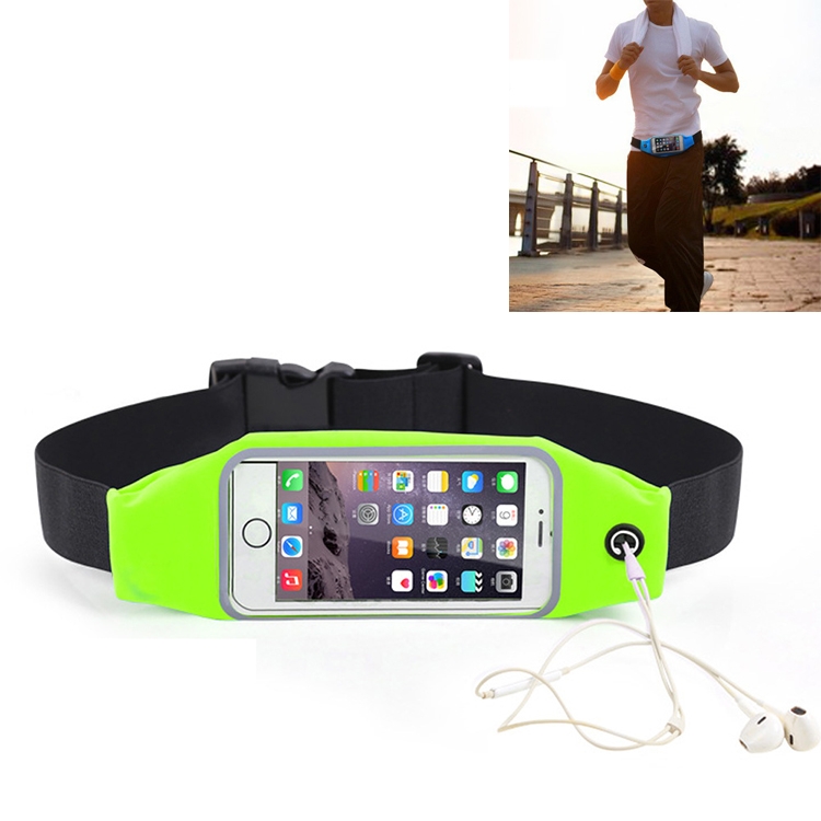 

5 PCS Outdoor Sports Running Waist Bag Touch-screen Waterproof Bag(Green)