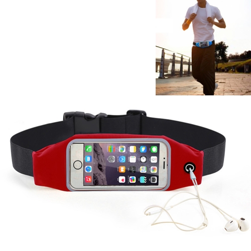 

5 PCS Outdoor Sports Running Waist Bag Touch-screen Waterproof Bag(Red)