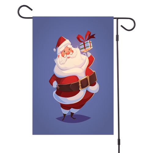 

4 PCS Merry Christmas Banner Santa Patterned Garden Flag(6 Santa Claus)