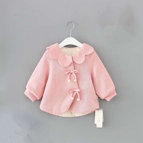 

Winter Girl Warm Lace Collar Knit Sweater Jacket, Height:73cm(Pink)