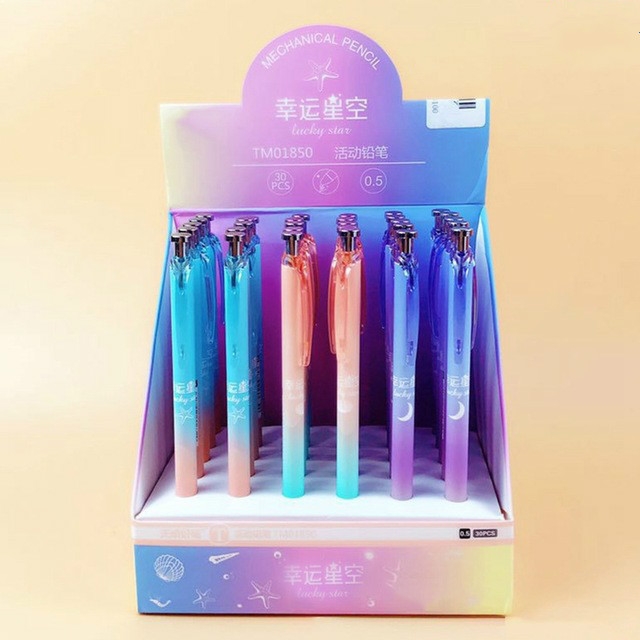 

10 PCS Cute Moon Star Space Star Creative Automatic Pen Kids School Supplies Stationery,Random Color Delivery(0.5mm)