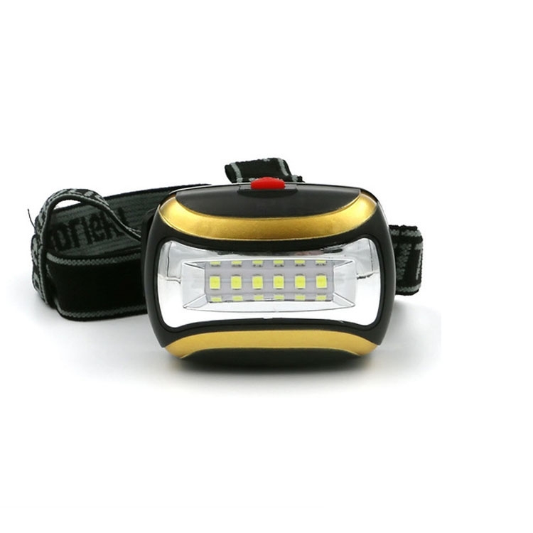 

2 PCS Outdoor Waterproof Night Ride Mountaineering Camping Glare Third Gear Led Plastic Headlight(Yellow)