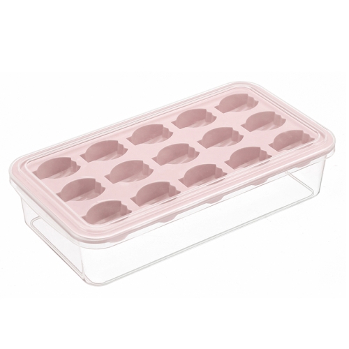 

Cute DIY Creative Banana Homemade Ice Tray Ice Cube Mould with Lid(Pink)