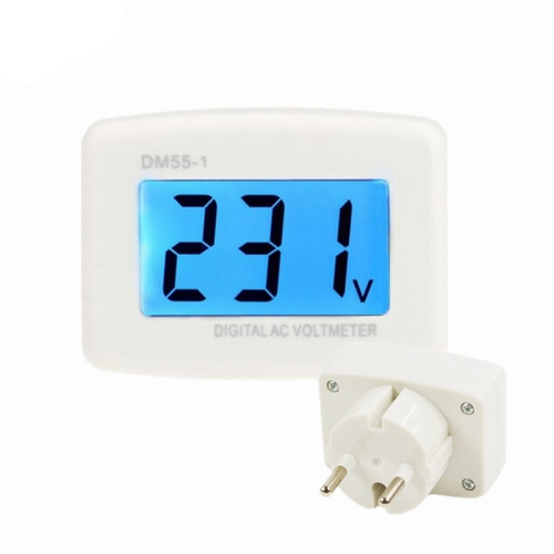 

Digital Voltmeter LCD Display LCD Voltmeter Plug-type Electric Meter(EU Plug)