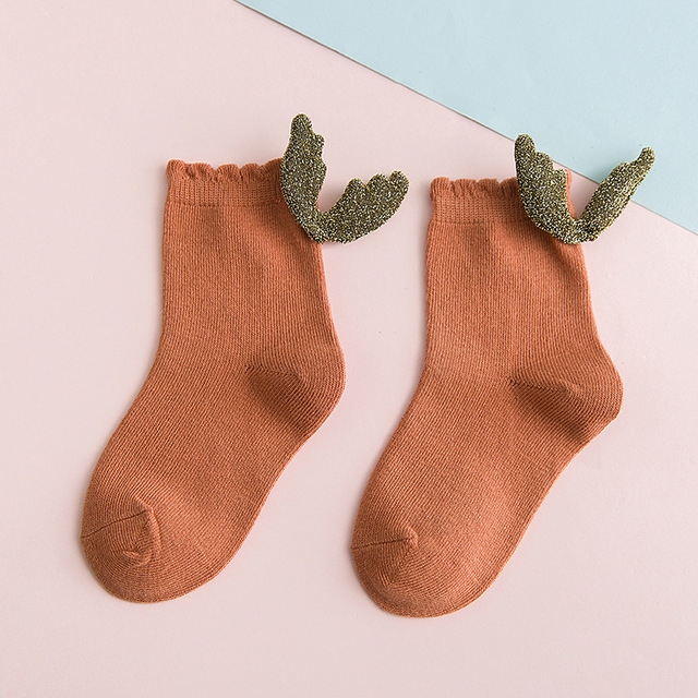 

Girls Fashion Personality Wings Socks Baby Cotton Socks, Color:Ginger Red(L)