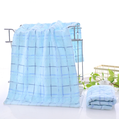 

Double Gauze Cotton Untwisted Towel Thin and Soft Absorbent Hand Towels, Size:76x34cm(Blue)