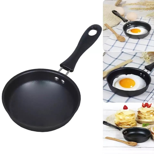 

2 PCS Mini Egg Frying Panpure Non-Stick Flat Bottom Pan Multicooker, Size:12cm