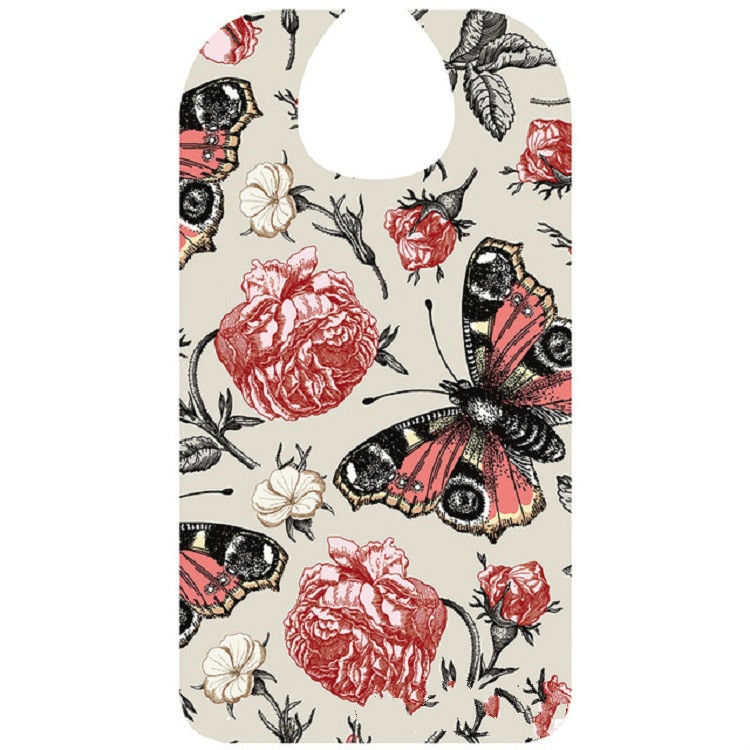 

Mysterious Garden Waterproof Flower Printing Adult Eat Bib(03)