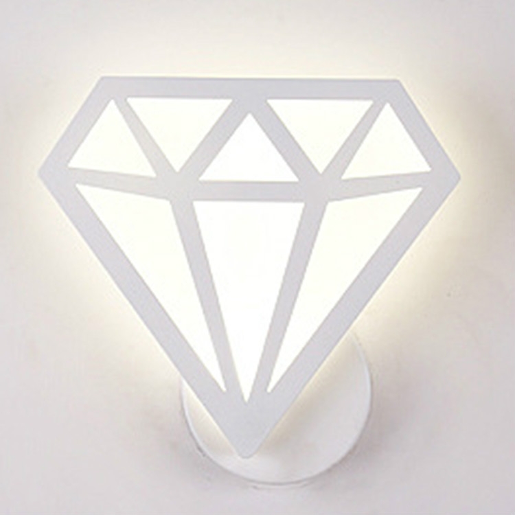 

Creative Acrylic Bedroom Bedside Lamp Corridor Aisle Hotel Interior Decoration Light(Dimond)