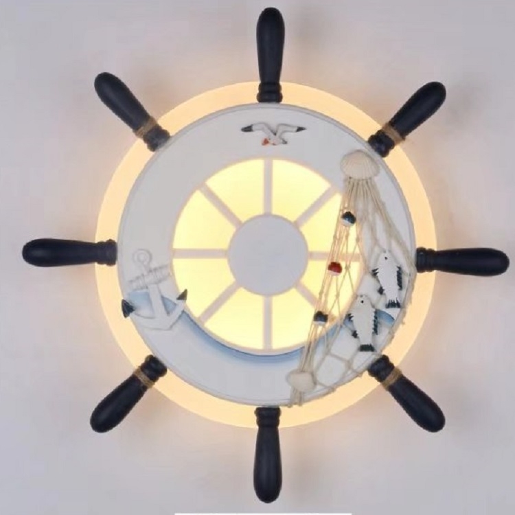 

White LED Creative Helmsman Modern Minimalist Children Lamp Indoor Lighting Wall Lamp, Color Temperature:Warm White (2700-3500K)