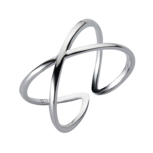 

Sterling Silver Simple Cross Open Ring Jewelry