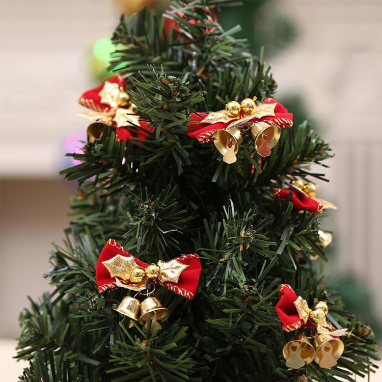 

2 PCS Mini Cute Bow Christmas Tree Decoration Pendant(Flocking)