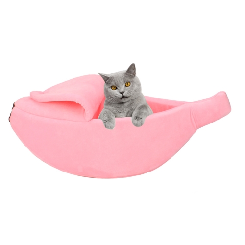 

Creative Kennel Banana Shape Cat Litter Winter Warm Pet Nest, Size:M(Pink)