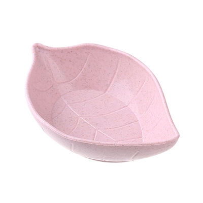 

2 PCS Kitchen Cutlery Tray Wheat Straw Plate Creative Environmental Protection Small Dish, Color:Pink