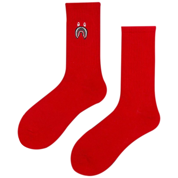 

Unisex Street Hip Hop Tide Socks Tube Socks College Wind Sports Socks, Size:One Size(Red)